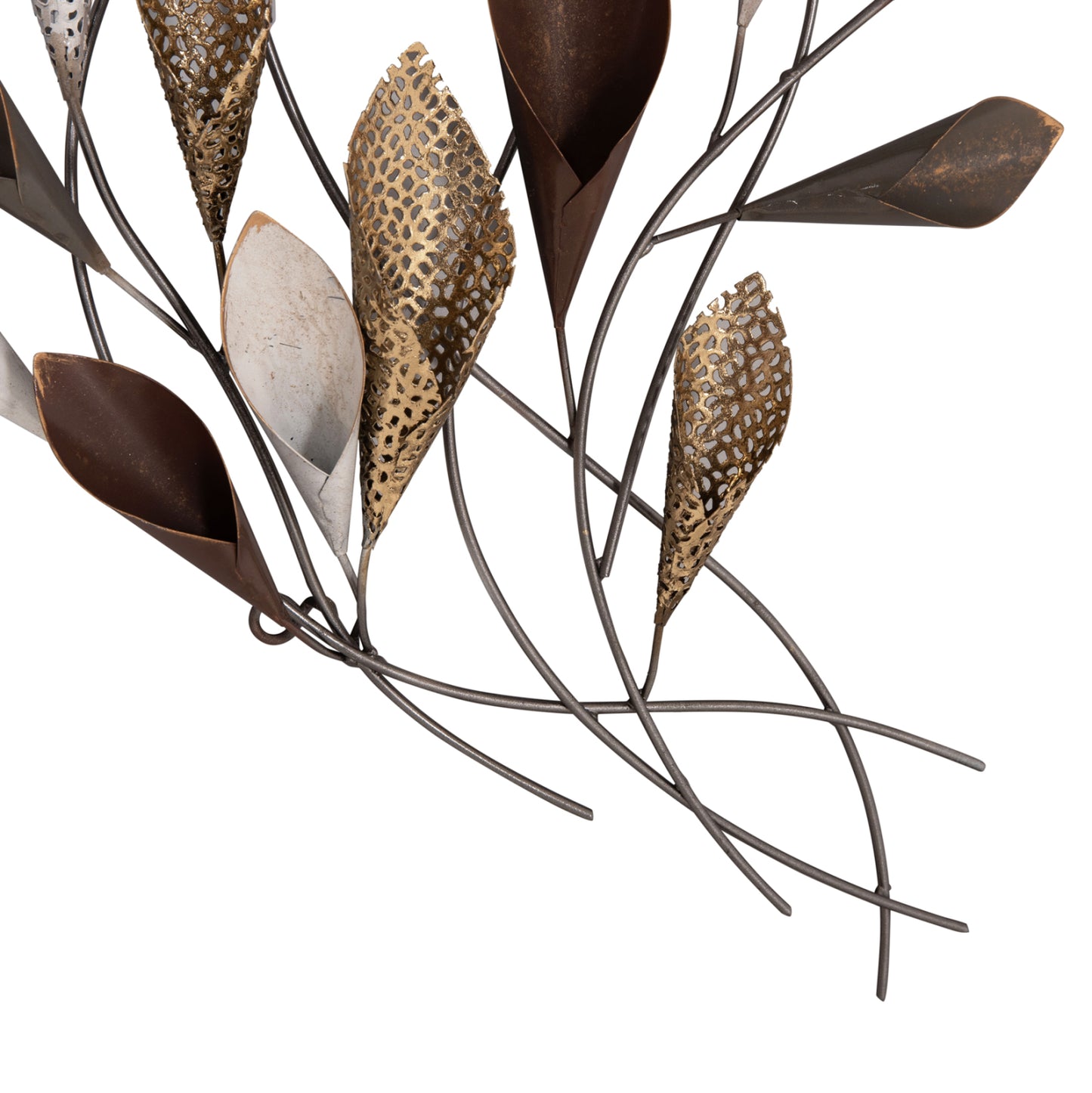 METAL WALL DECORATION HM7159 CHARCOAL GREY-GOLD 44x5x87cm