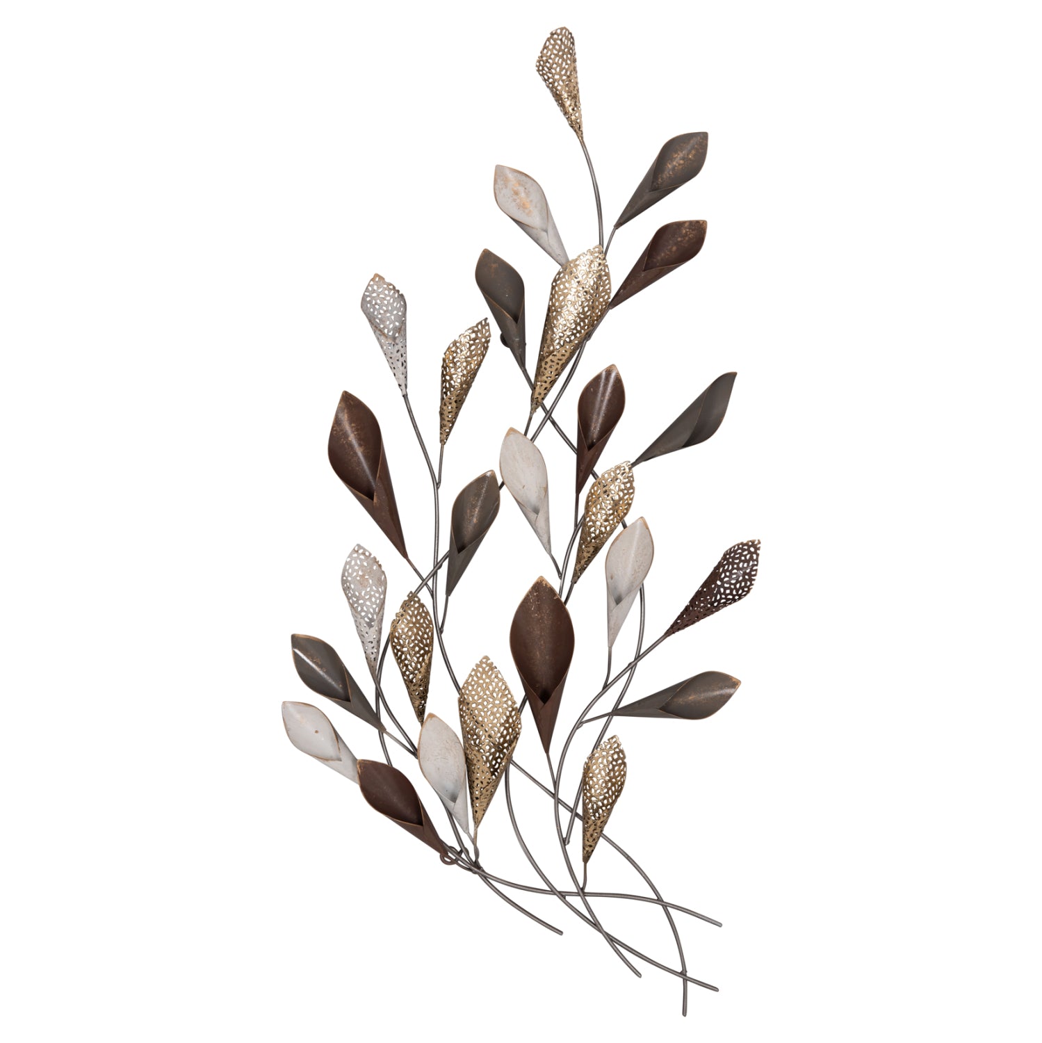 METAL WALL DECORATION HM7159 CHARCOAL GREY-GOLD 44x5x87cm