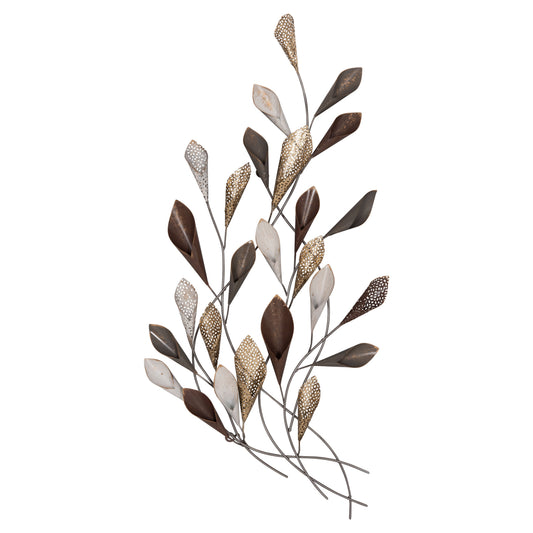 METAL WALL DECORATION HM7159 CHARCOAL GREY-GOLD 44x5x87cm