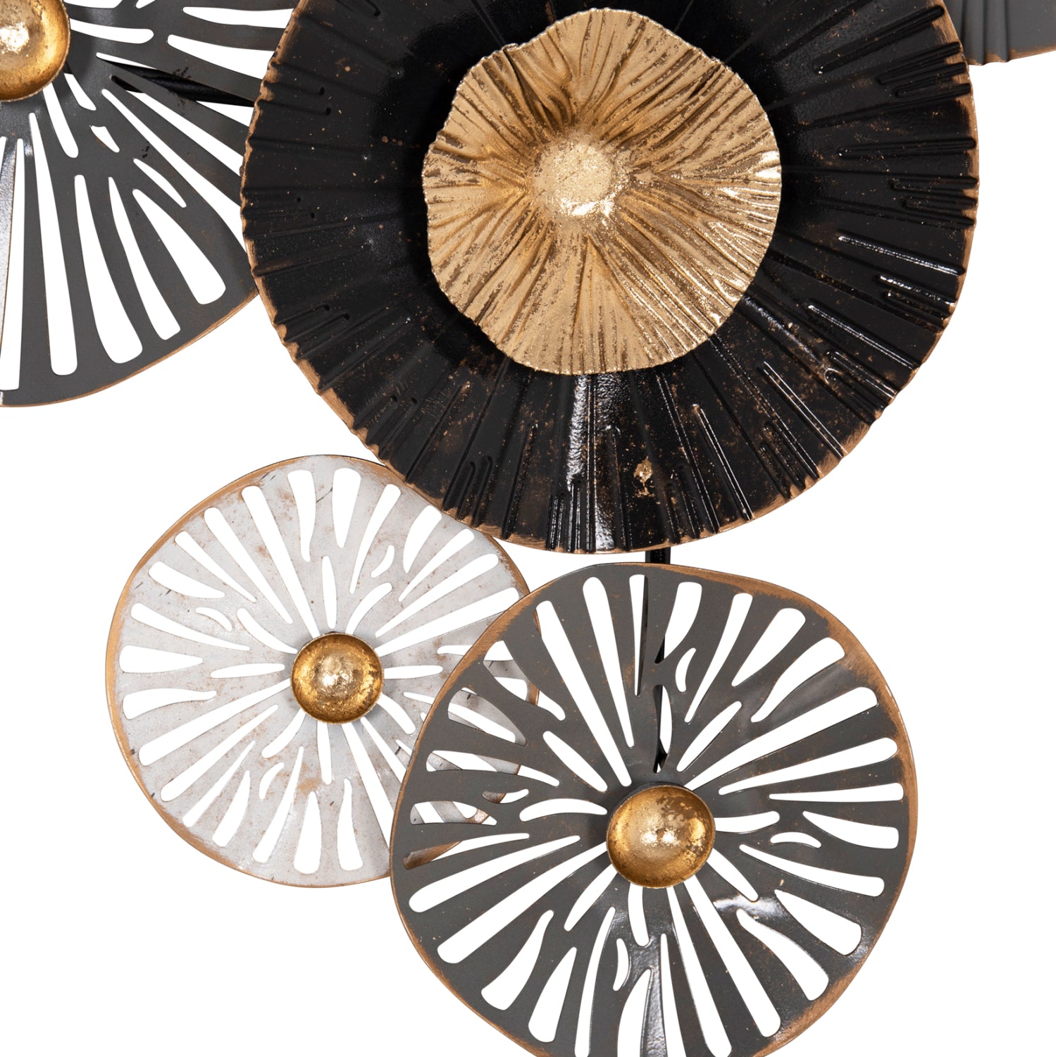 METALLIC WALL DECORATION HM7170 GRAY ECRU GOLD 88x7x51Y cm.
