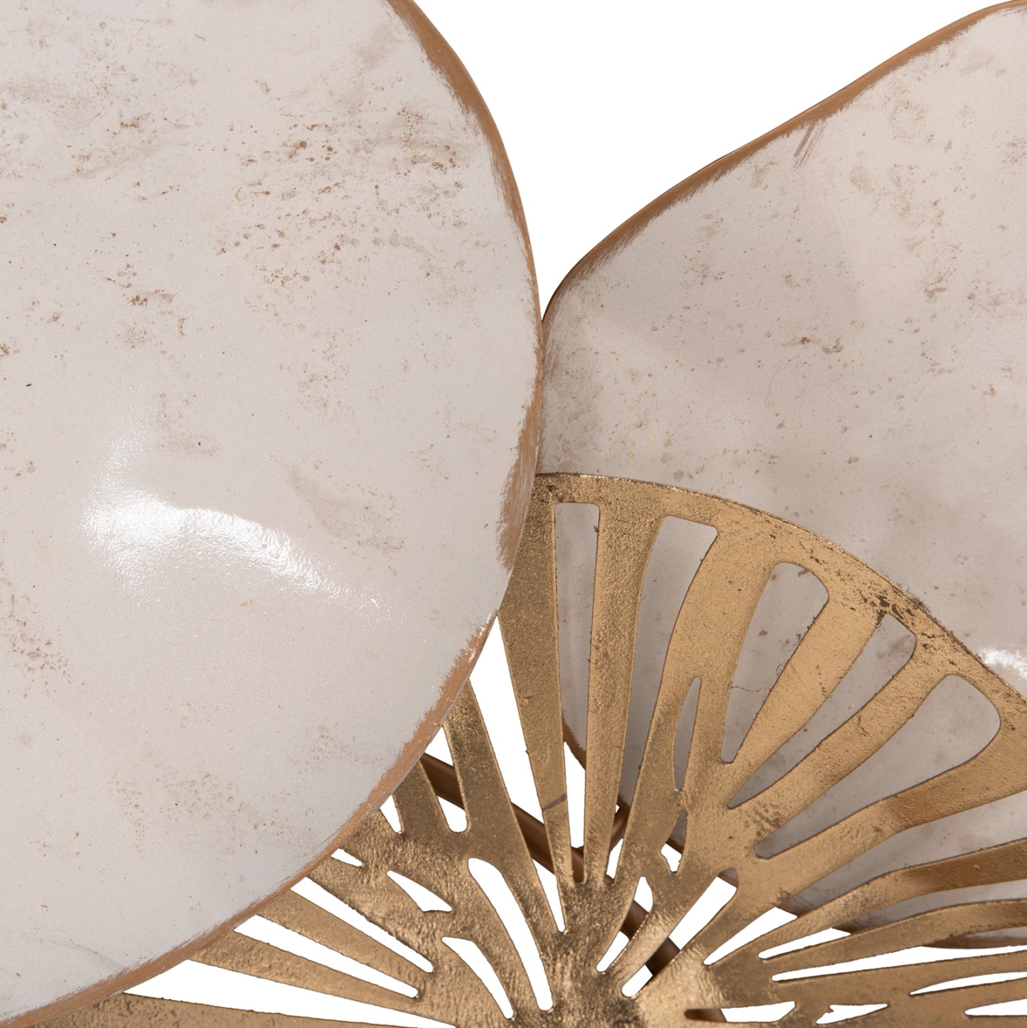 METALLIC WALL DECORATION HM7177 GOLD WHITE 74x10x38Η cm.