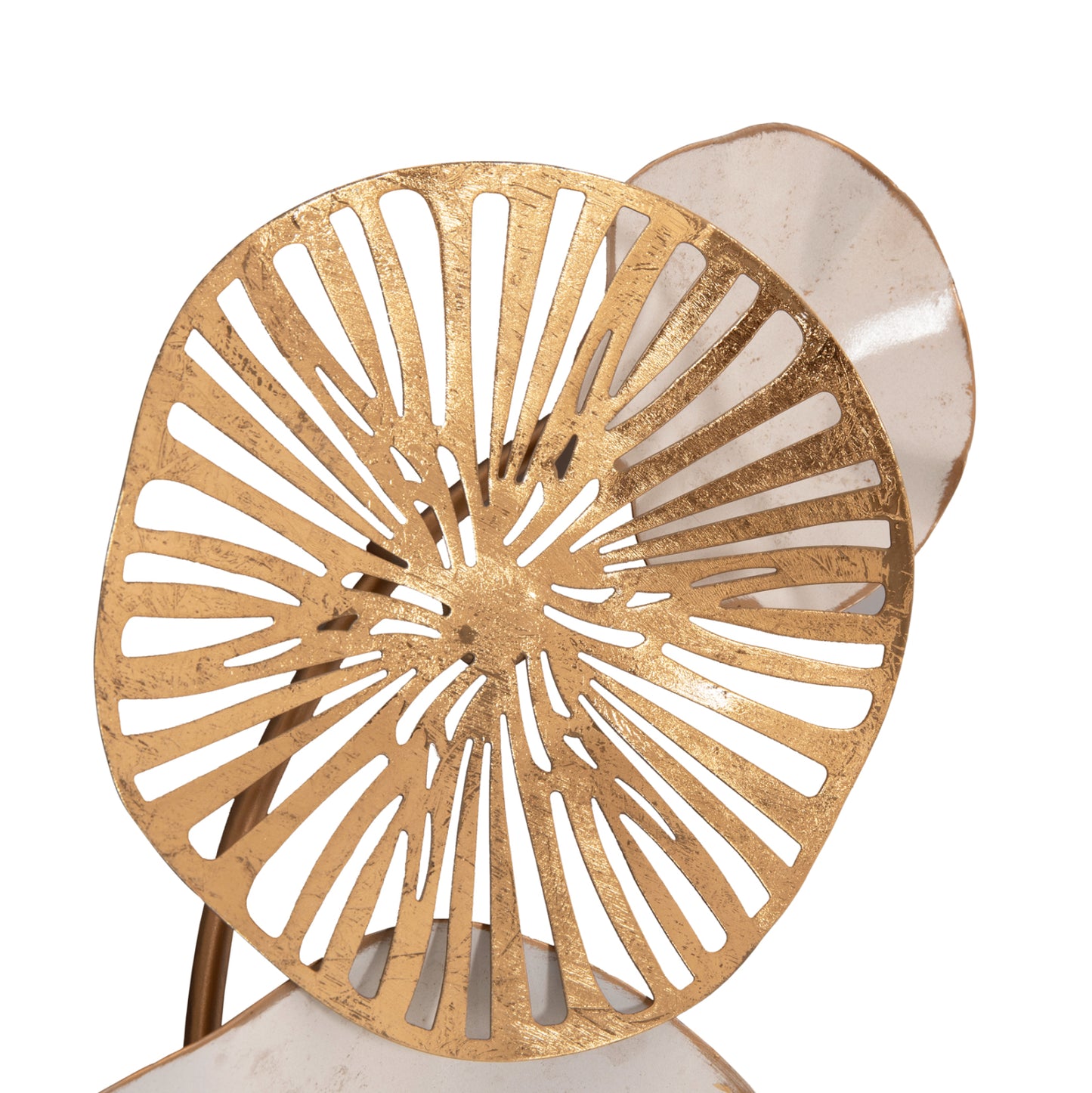 METALLIC WALL DECORATION HM7177 GOLD WHITE 74x10x38Η cm.