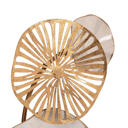 METALLIC WALL DECORATION HM7177 GOLD WHITE 74x10x38Η cm.