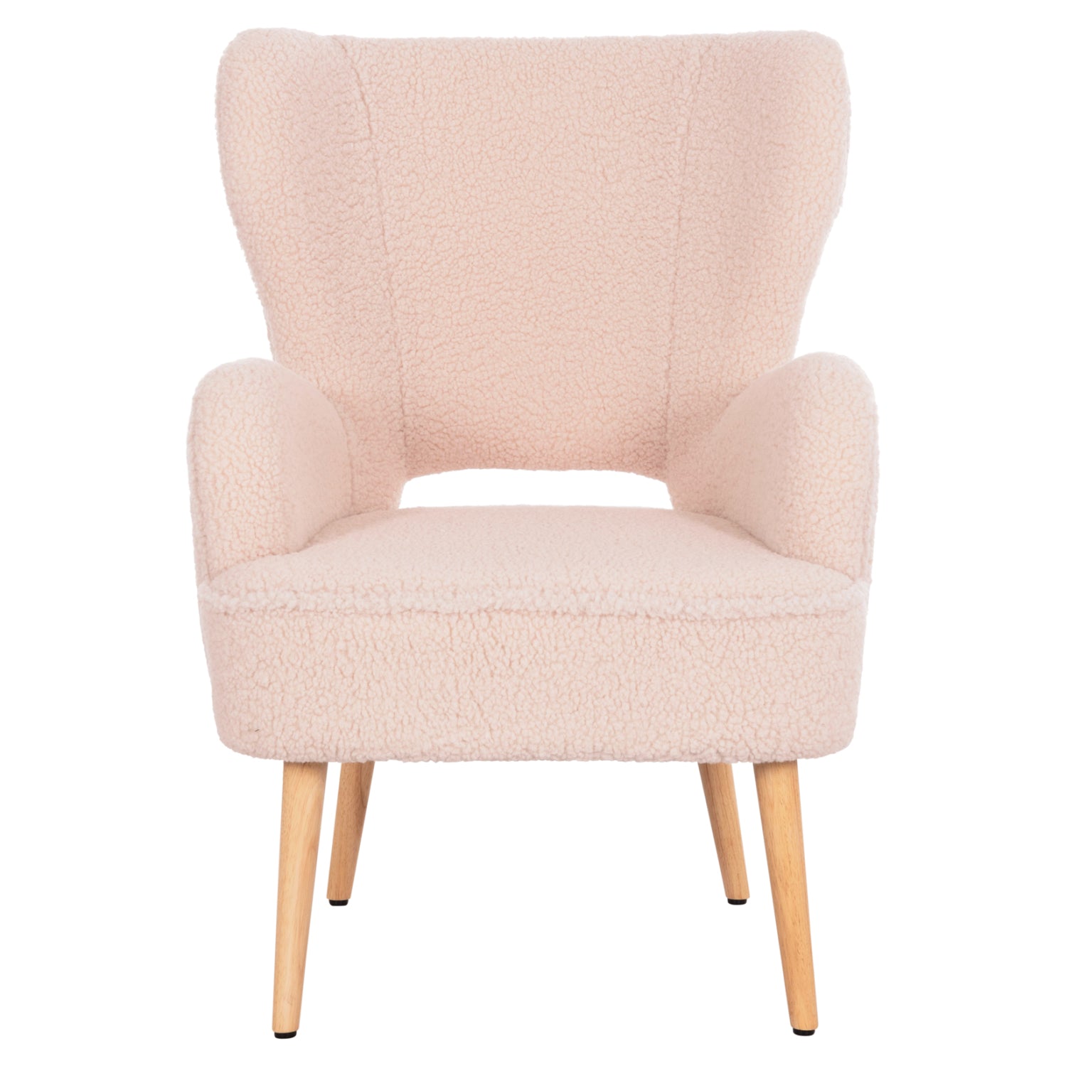 ARMCHAIR MYLIE HM8394.23 ECRU BOUCLE FABRIC 66x76x90Hcm.