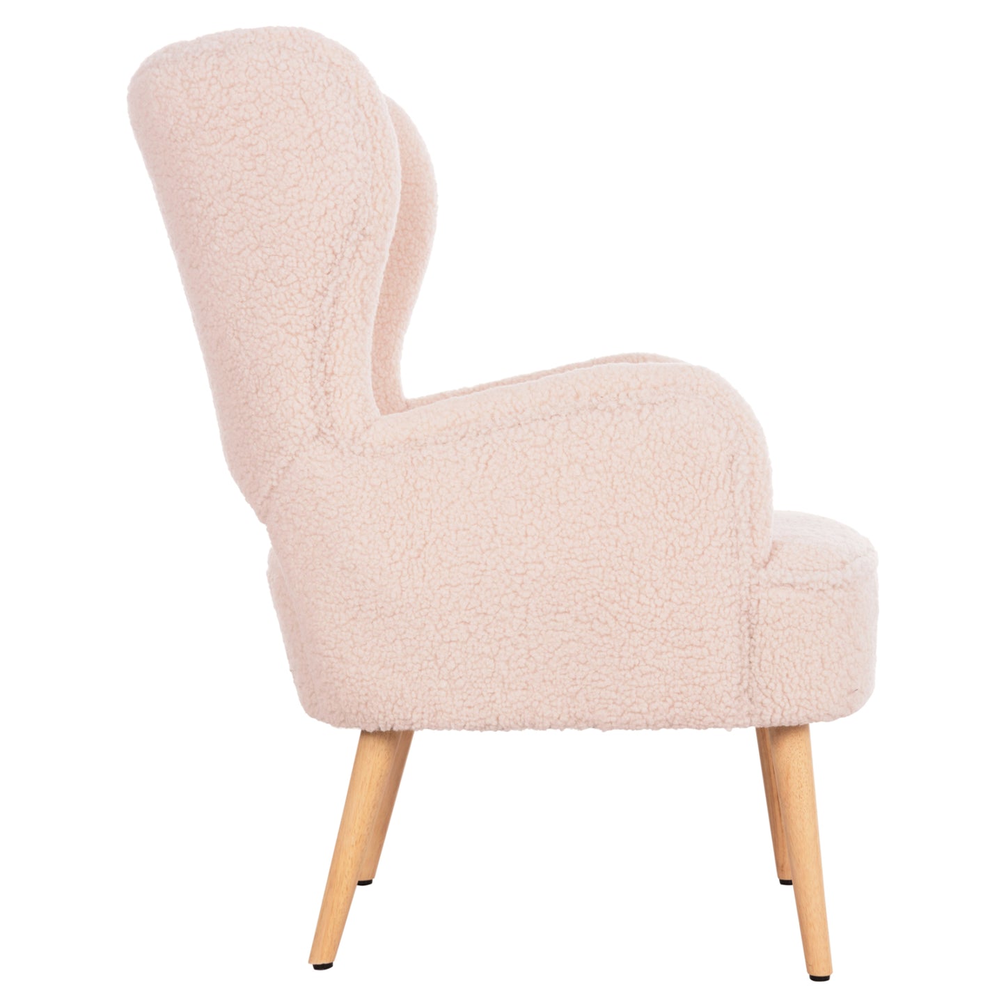 ARMCHAIR MYLIE HM8394.23 ECRU BOUCLE FABRIC 66x76x90Hcm.