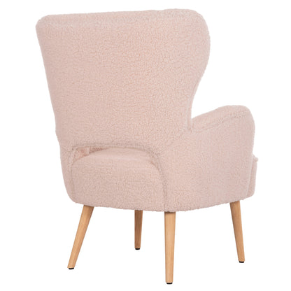 ARMCHAIR MYLIE HM8394.23 ECRU BOUCLE FABRIC 66x76x90Hcm.