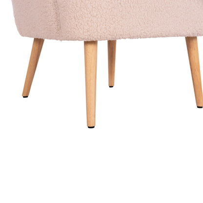 ARMCHAIR MYLIE HM8394.23 ECRU BOUCLE FABRIC 66x76x90Hcm.