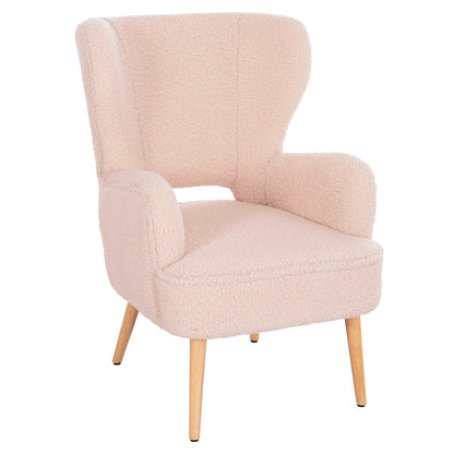 ARMCHAIR MYLIE HM8394.23 ECRU BOUCLE FABRIC 66x76x90Hcm.