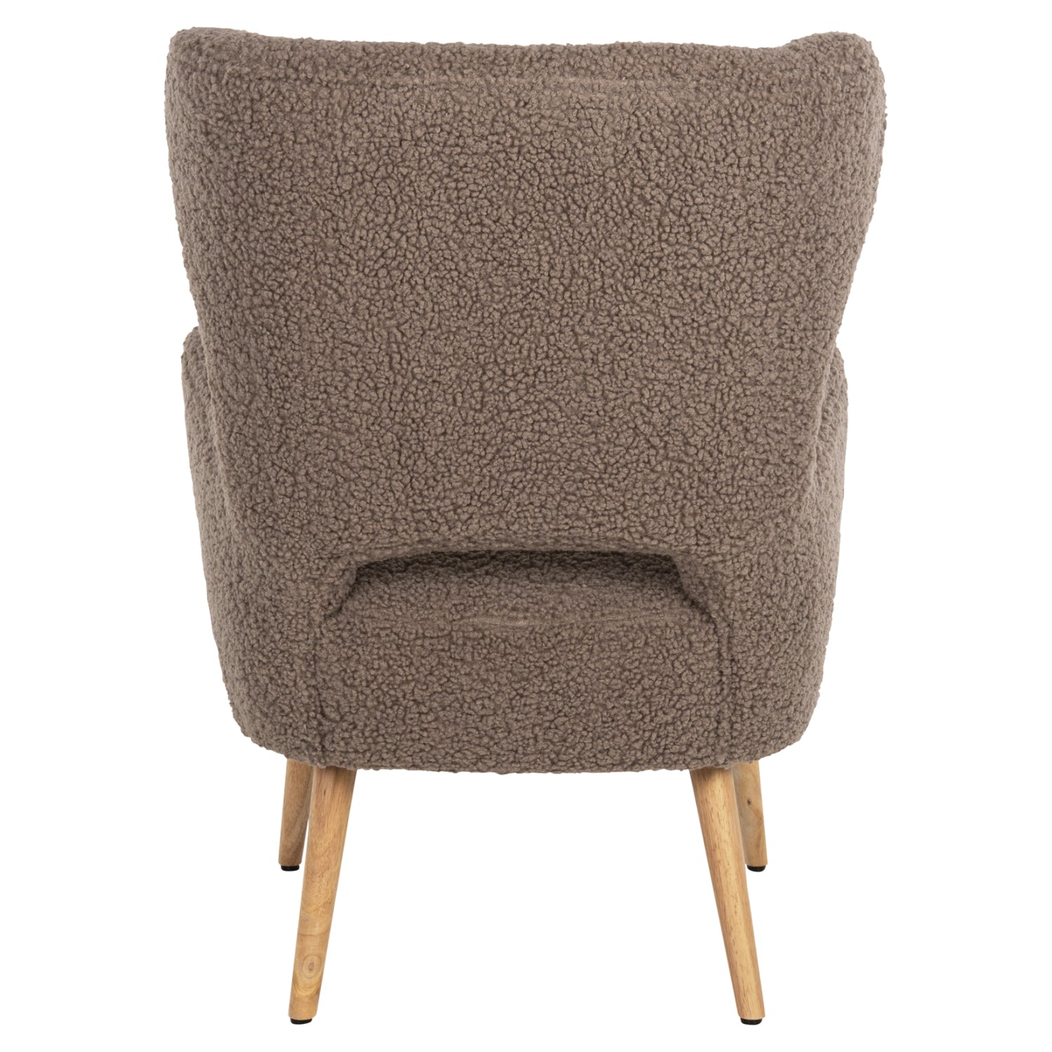 ARMCHAIR MYLIE HM8394.25 BOUCLE FABRIC LIGHT BROWN COLOR  67x75x93Hcm.