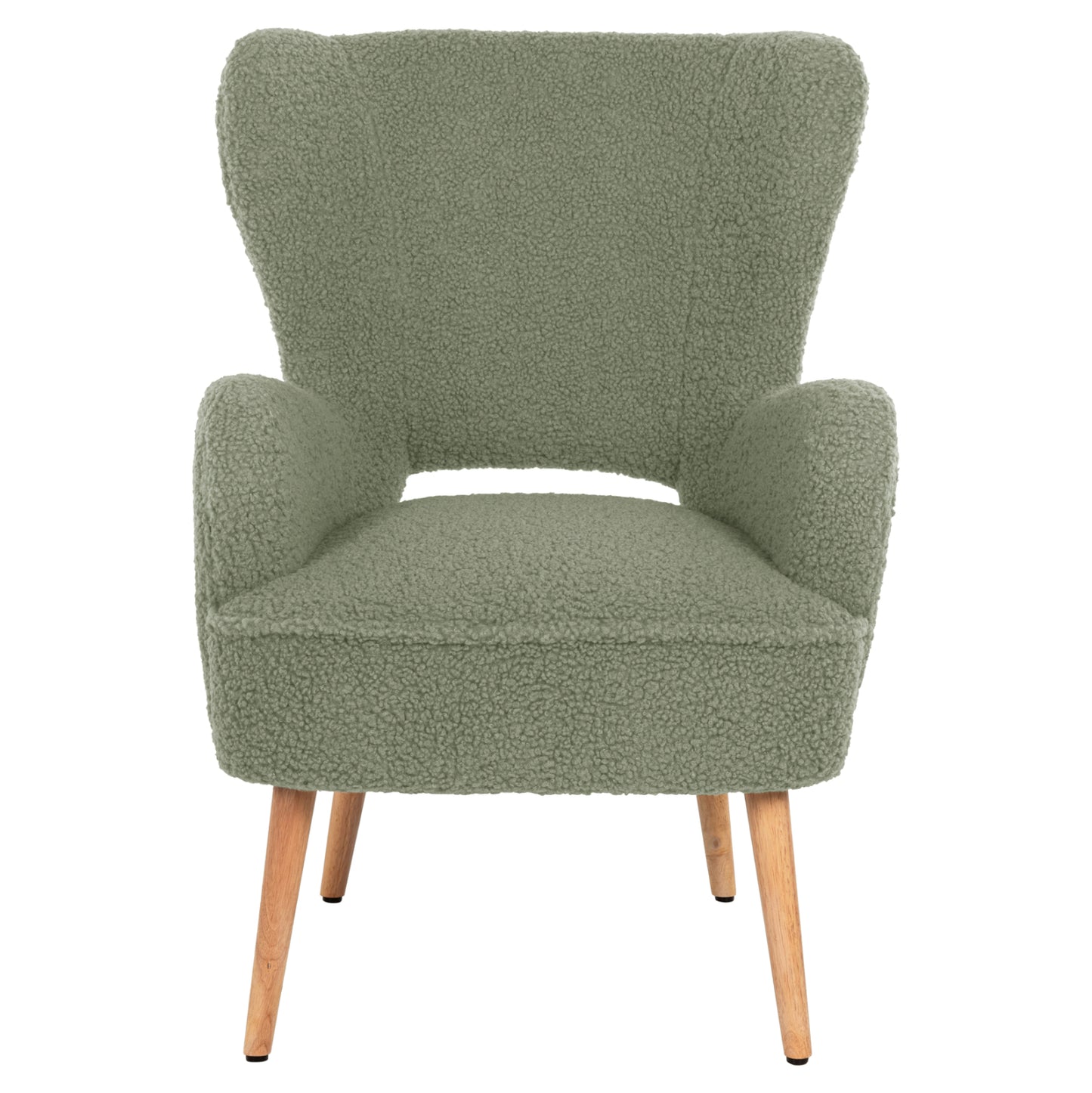 ARMCHAIR MYLIE HM8394.27 PISTACHIO GREEN BOUCLE FABRIC 66X75X93Hcm.