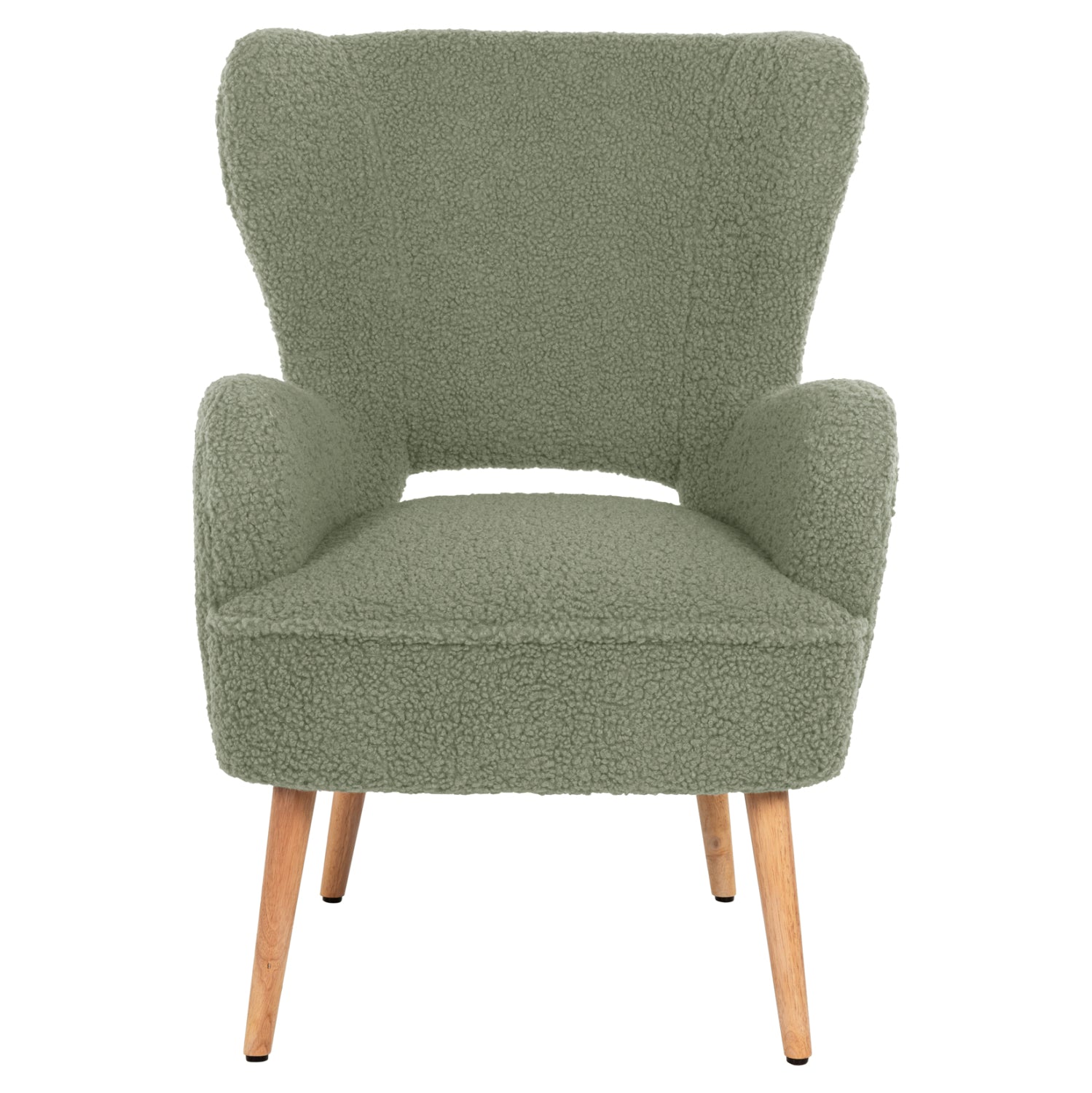 ARMCHAIR MYLIE HM8394.27 PISTACHIO GREEN BOUCLE FABRIC 66X75X93Hcm.