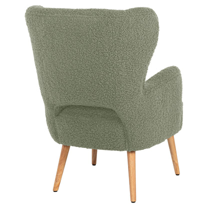ARMCHAIR MYLIE HM8394.27 PISTACHIO GREEN BOUCLE FABRIC 66X75X93Hcm.