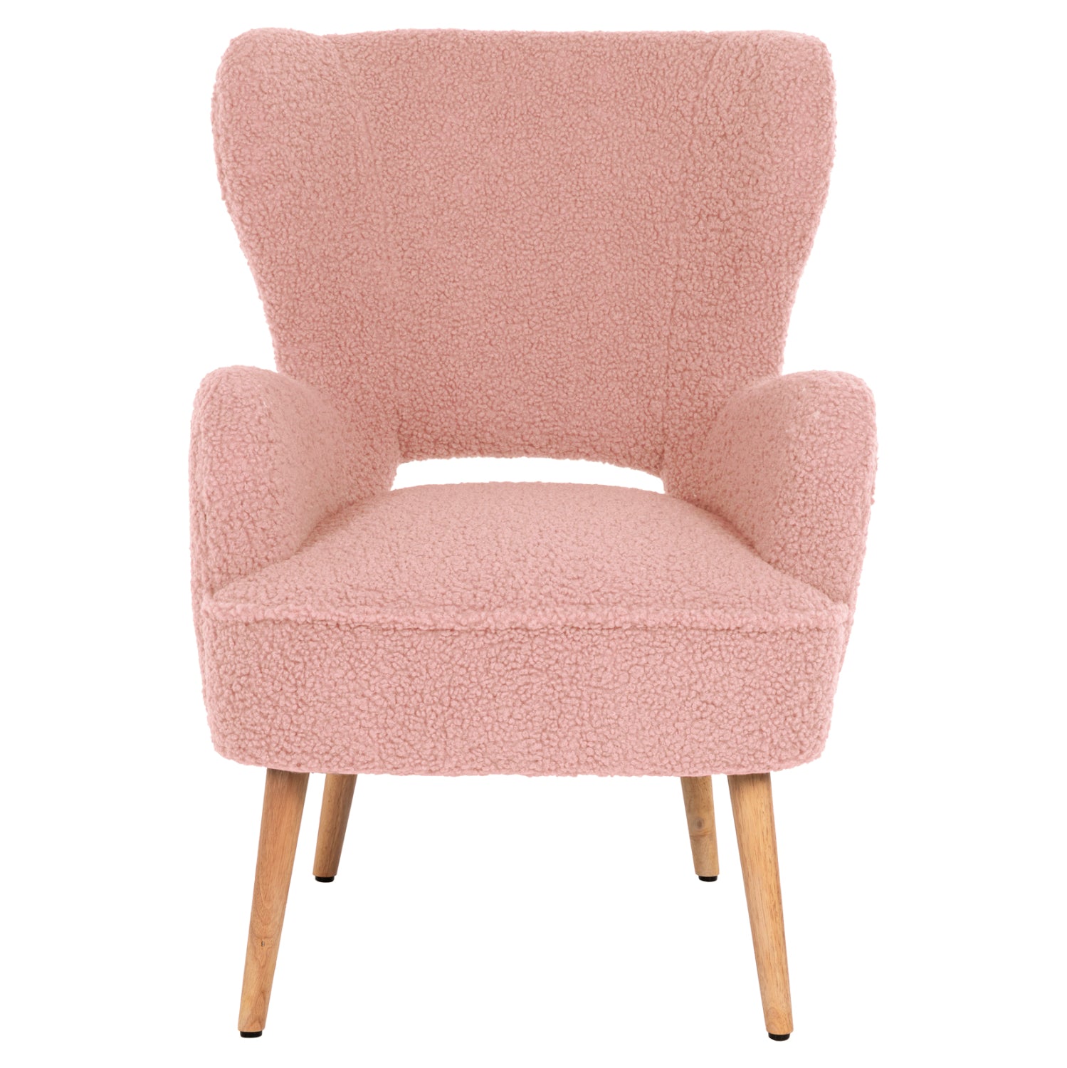 ARMCHAIR MYLIE HM8394.22 DUSTY PINK BOUCLE FABRIC 66X75X93Hcm.