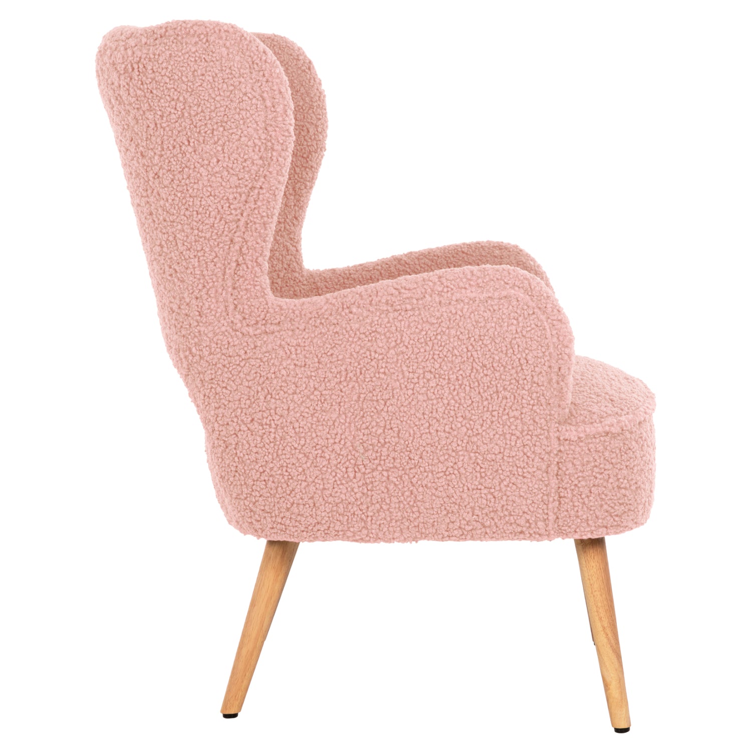 ARMCHAIR MYLIE HM8394.22 DUSTY PINK BOUCLE FABRIC 66X75X93Hcm.