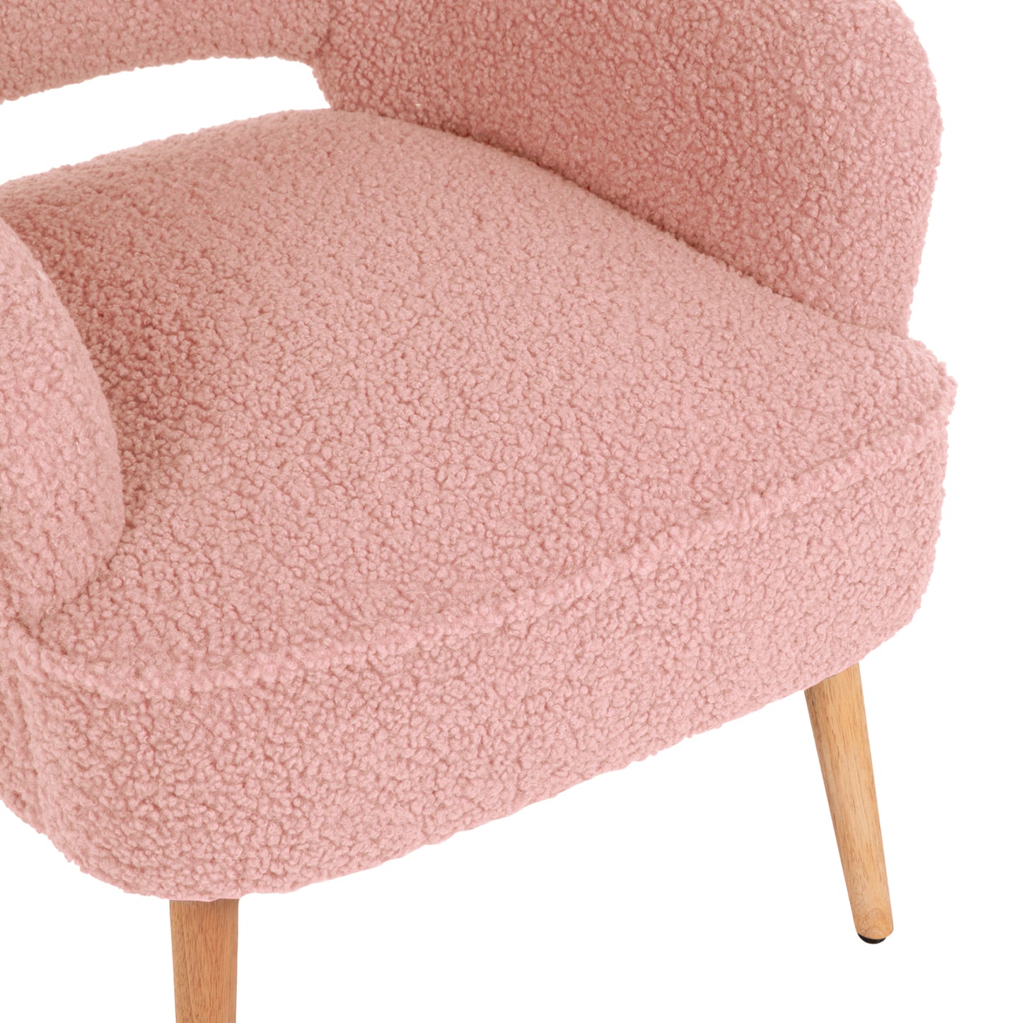 ARMCHAIR MYLIE HM8394.22 DUSTY PINK BOUCLE FABRIC 66X75X93Hcm.