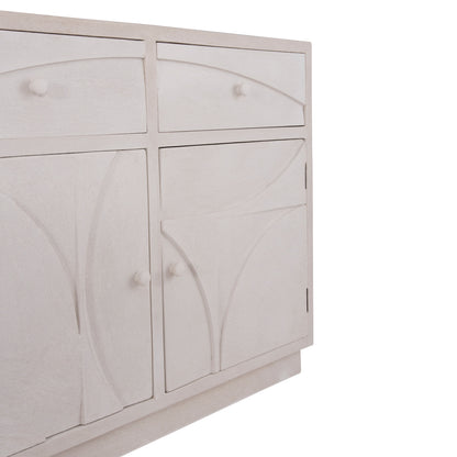 BUFFET SERIES SANTORINI HM18046 MDF IN OFF-WHITE COLOR-2 DRAWERS & 2 DOORS 107x38x82.5Hcm.