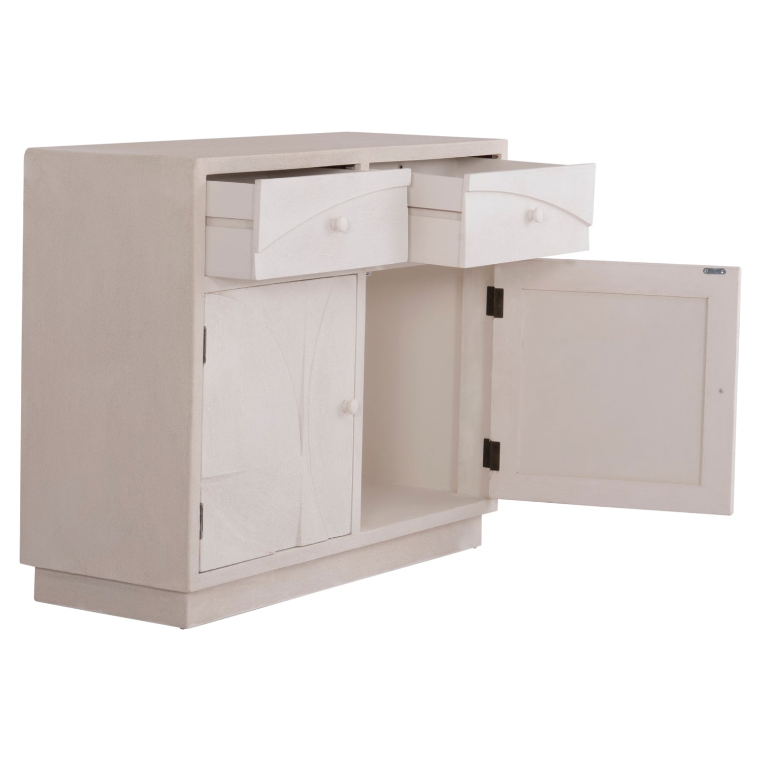 BUFFET SERIES SANTORINI HM18046 MDF IN OFF-WHITE COLOR-2 DRAWERS & 2 DOORS 107x38x82.5Hcm.