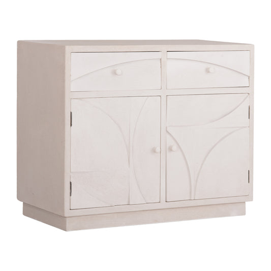 BUFFET SERIES SANTORINI HM18046 MDF IN OFF-WHITE COLOR-2 DRAWERS & 2 DOORS 107x38x82.5Hcm.