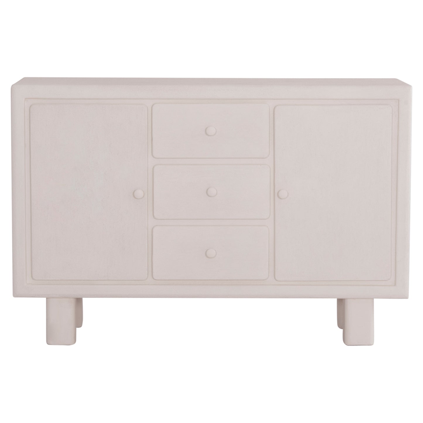 BUFFET SERIES SANTORINI HM18048 MDF IN OFF-WHITE COLOR-3 DRAWERS & 2 DOORS 120x38x80Hcm.