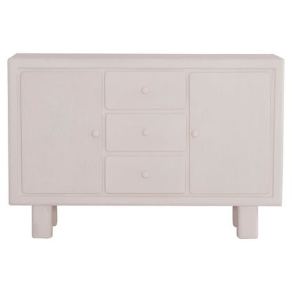 BUFFET SERIES SANTORINI HM18048 MDF IN OFF-WHITE COLOR-3 DRAWERS & 2 DOORS 120x38x80Hcm.