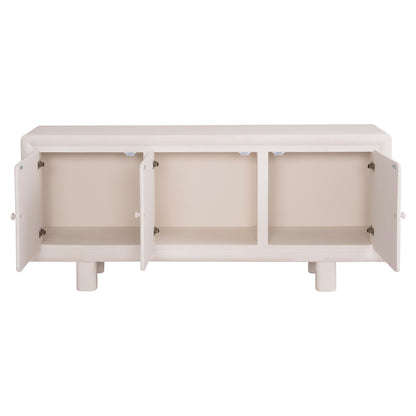 BUFFET SERIES SANTORINI HM18068 MDF IN OFF-WHITE COLOR-3 DOORS 140x38x64Hcm.