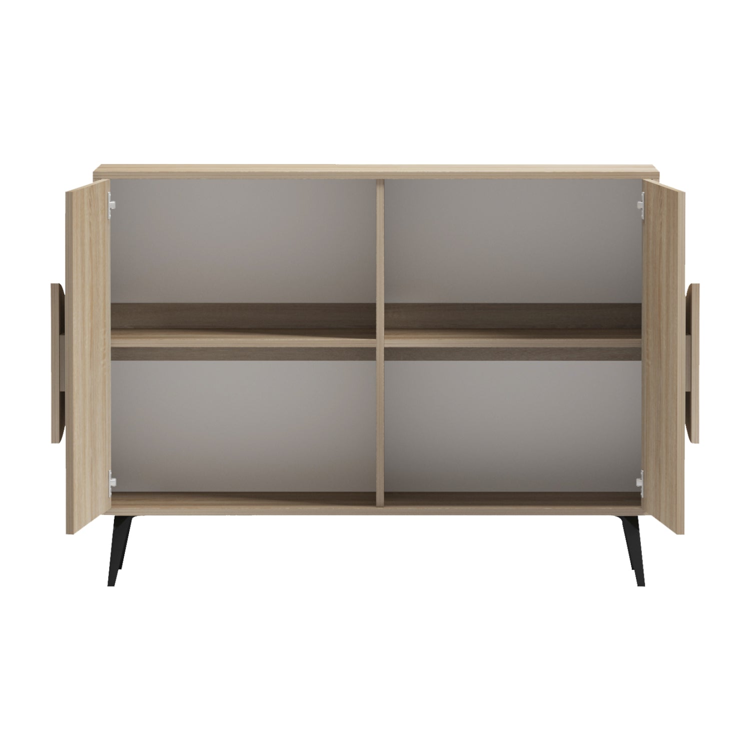 SIDEBOARD SAVORE HM18367.01 MELAMINE IN SONAMA-BLACK METAL LEGS 110x35.5x82Hcm.