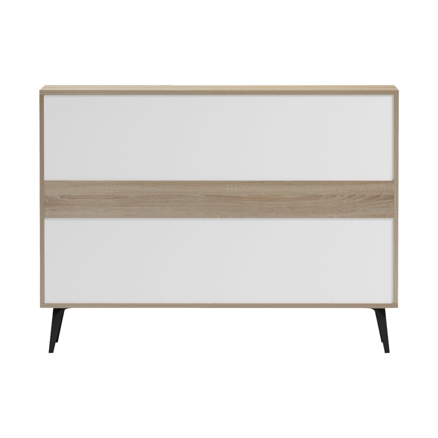 SIDEBOARD SAVORE HM18367.13 MELAMINE IN SONAMA/GREY--BLACK METAL LEGS 110x35.5x82Hcm.
