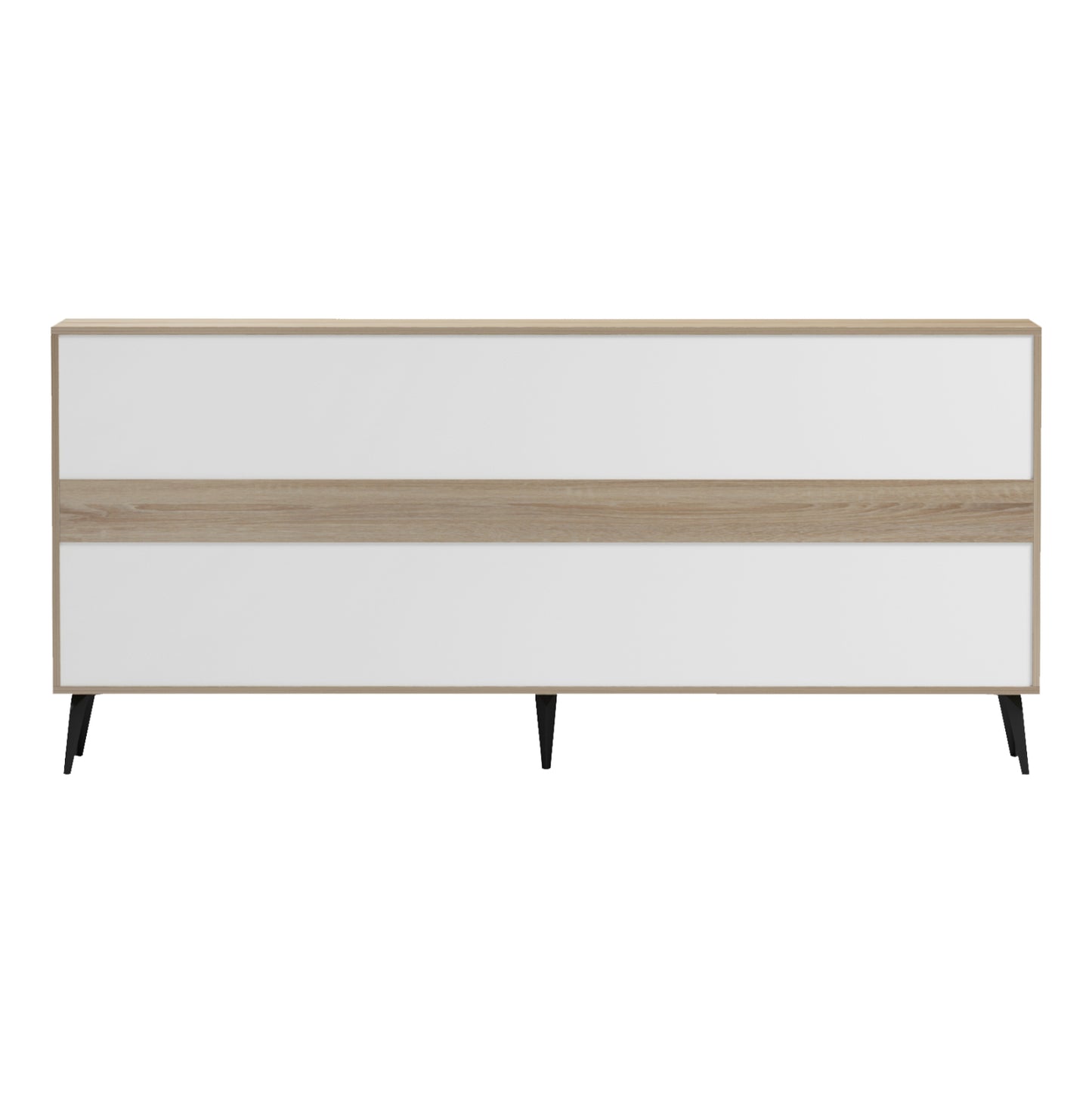 SIDEBOARD SAVORE HM18368.01 MELAMINE IN SONAMA-BLACK METAL LEGS 180x35.5x82Hcm.
