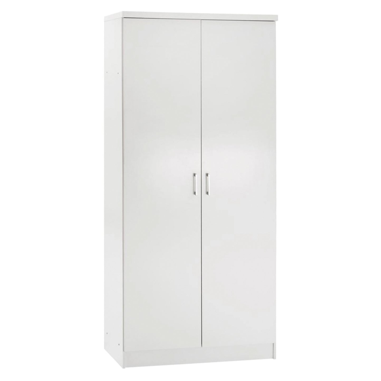WARDROBE WITH 2 DOORS IN WHITE HM368.05 80x43x181 cm.