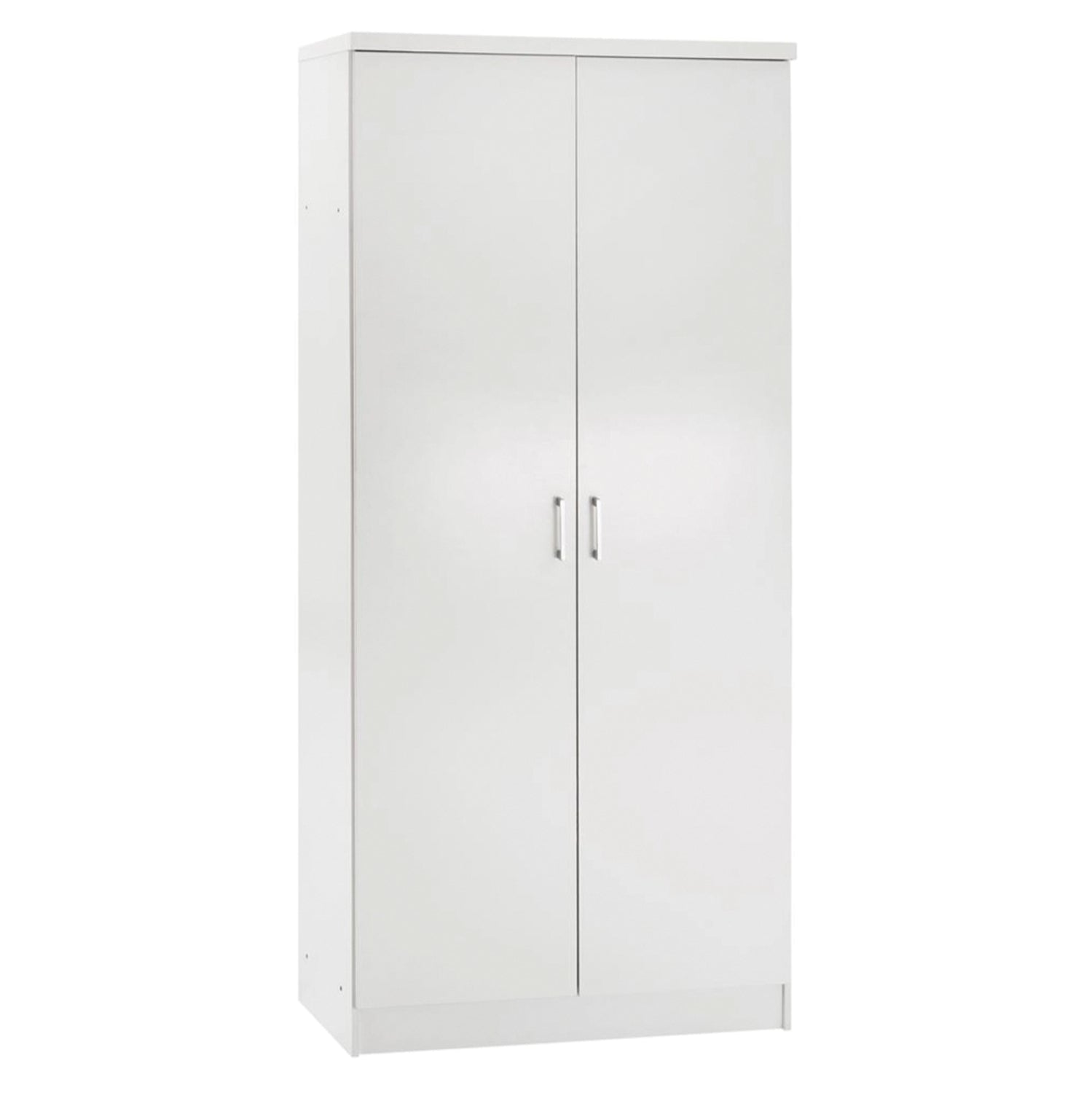 WARDROBE WITH 2 DOORS IN WHITE HM368.05 80x43x181 cm.