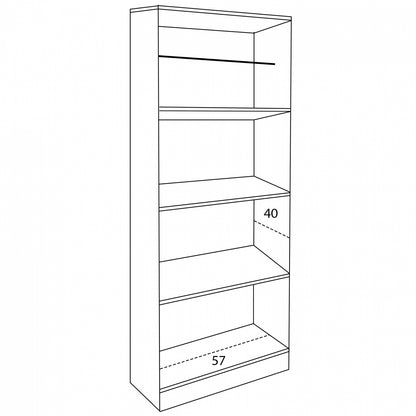 Wardrobe 2 Door with 3 Selves HM337.01 Zebrano 60x42x180