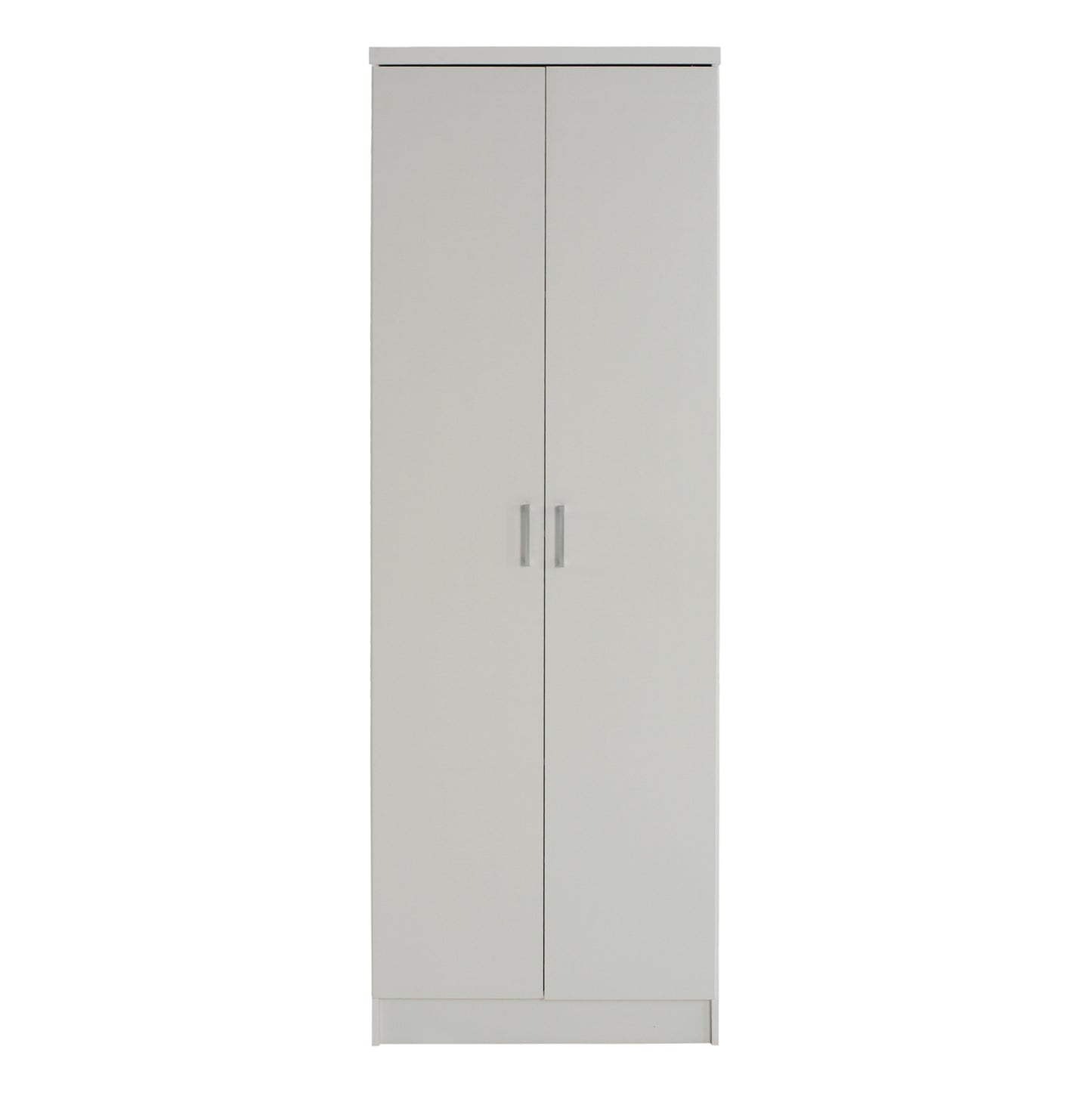 WARDROBE BAILEY HM337.05 2-LEAF 3 SHELVES MELAMINE IN WHITE 60Χ43Χ181H cm.