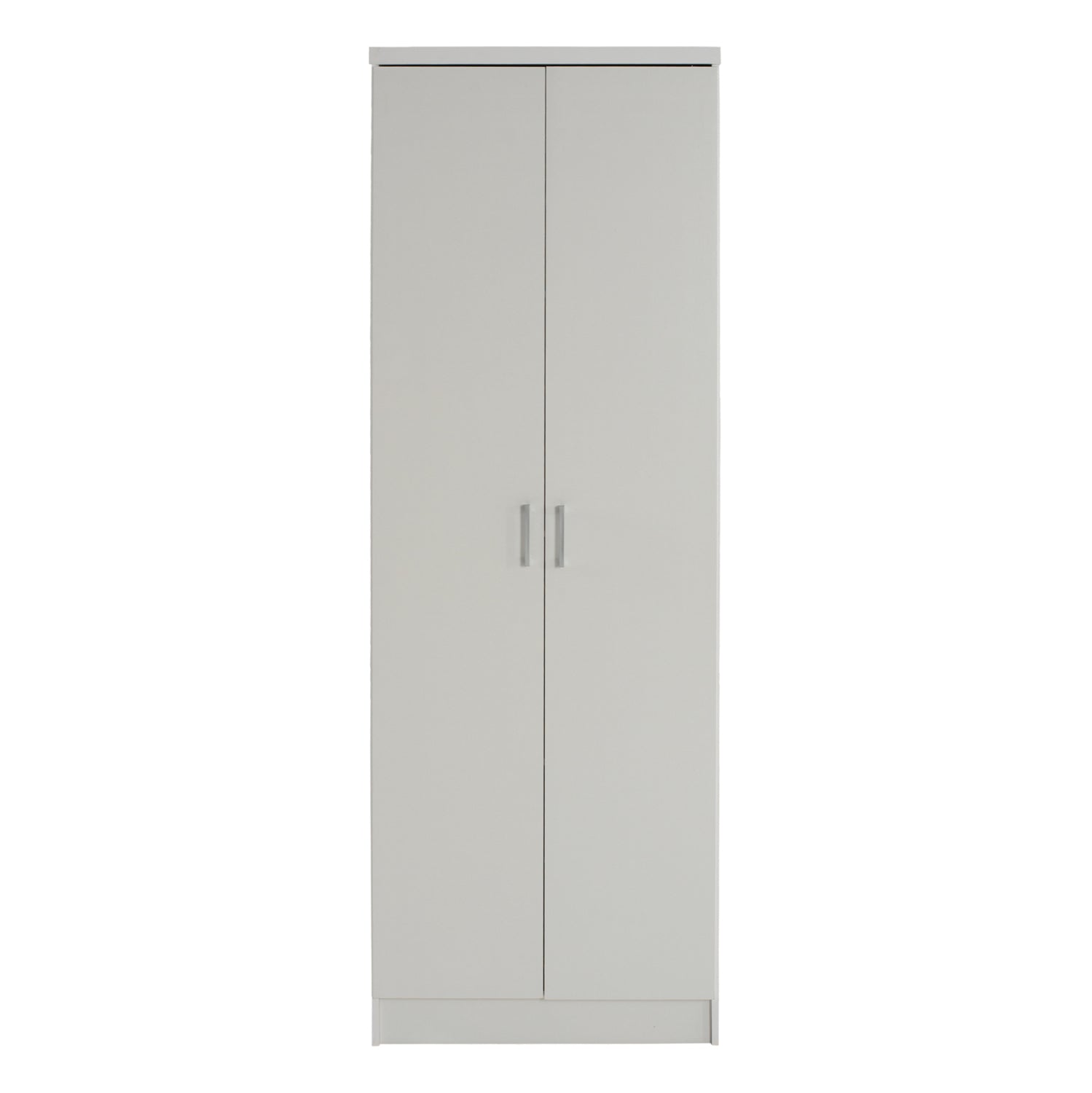 WARDROBE BAILEY HM337.05 2-LEAF 3 SHELVES MELAMINE IN WHITE 60Χ43Χ181H cm.