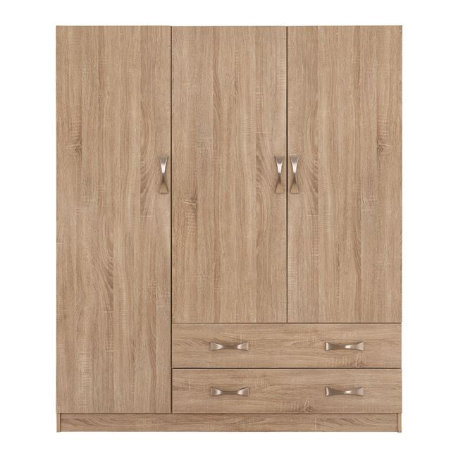 Wardrobe 3Door with 2Drawers HM384.02 Sonama 150x55x180cm