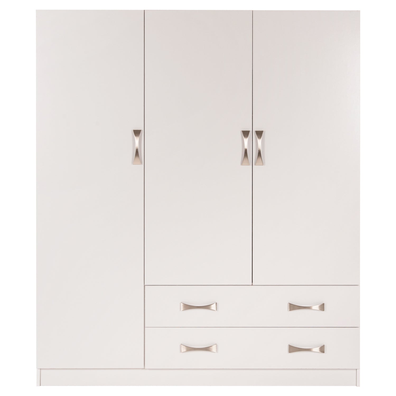WARDROBE 3-LEAF CARLY HM384.05 WITH 2 DRAWERS IN WHITE COLOR 150X55Χ180Hcm.