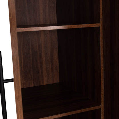 WARDROBE 3-LEAF WITH 2 DRAWERS CARYS HM746.11 MELAMINE IN WALNUT/ZEBRANO 150x55.5x180Hcm