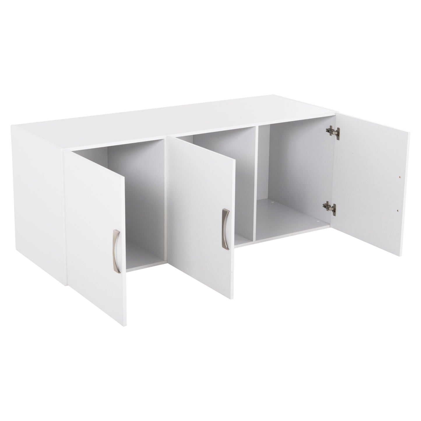 WARDROBE 3-LEAF WITH LOFT CARLY HM10891.05 MELAMINE IN WHITE 150x55x240Hcm