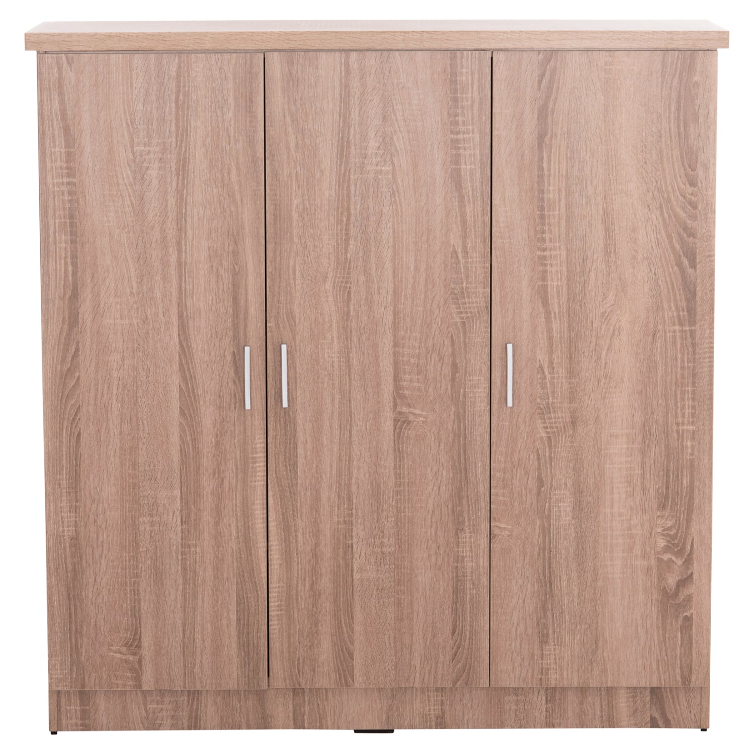 WARDROBE 3-LEAF WITH SHELVES FUENTO HM2482.01 MELAMINE IN SONAMA OAK 120-116x40x123.5Hcm