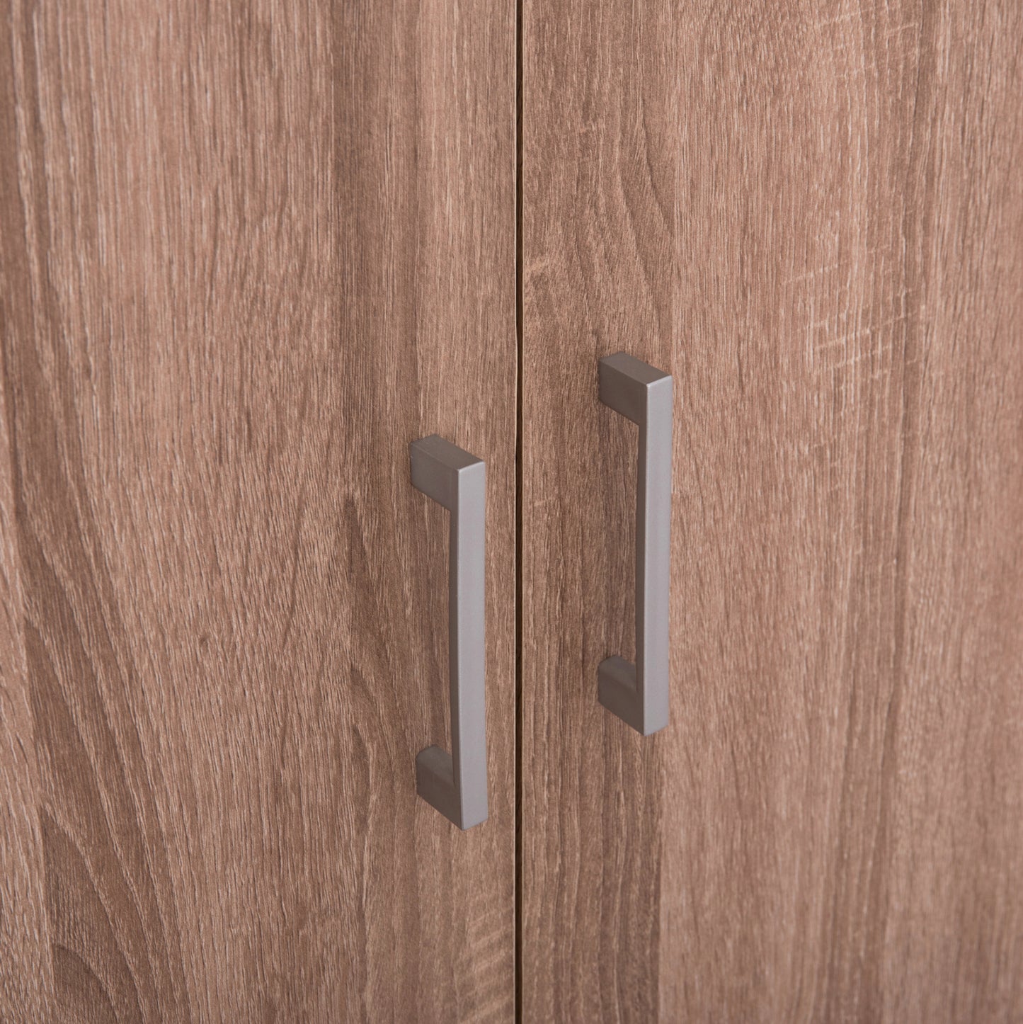 WARDROBE 3-LEAF WITH SHELVES FUENTO HM2482.01 MELAMINE IN SONAMA OAK 120-116x40x123.5Hcm