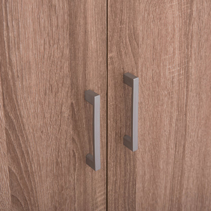WARDROBE 3-LEAF WITH SHELVES FUENTO HM2482.01 MELAMINE IN SONAMA OAK 120-116x40x123.5Hcm