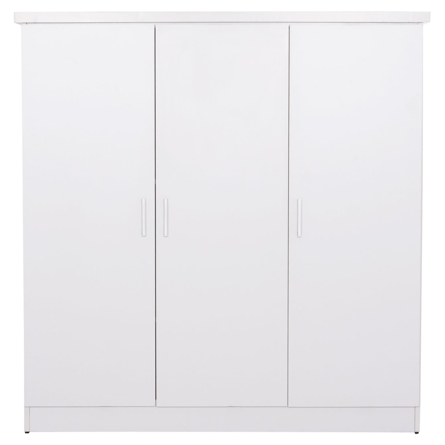 WARDROBE 3-LEAF WITH SHELVES FUENTO HM2482.02 MELAMINE IN WHITE 120-116x40x123.5Hcm