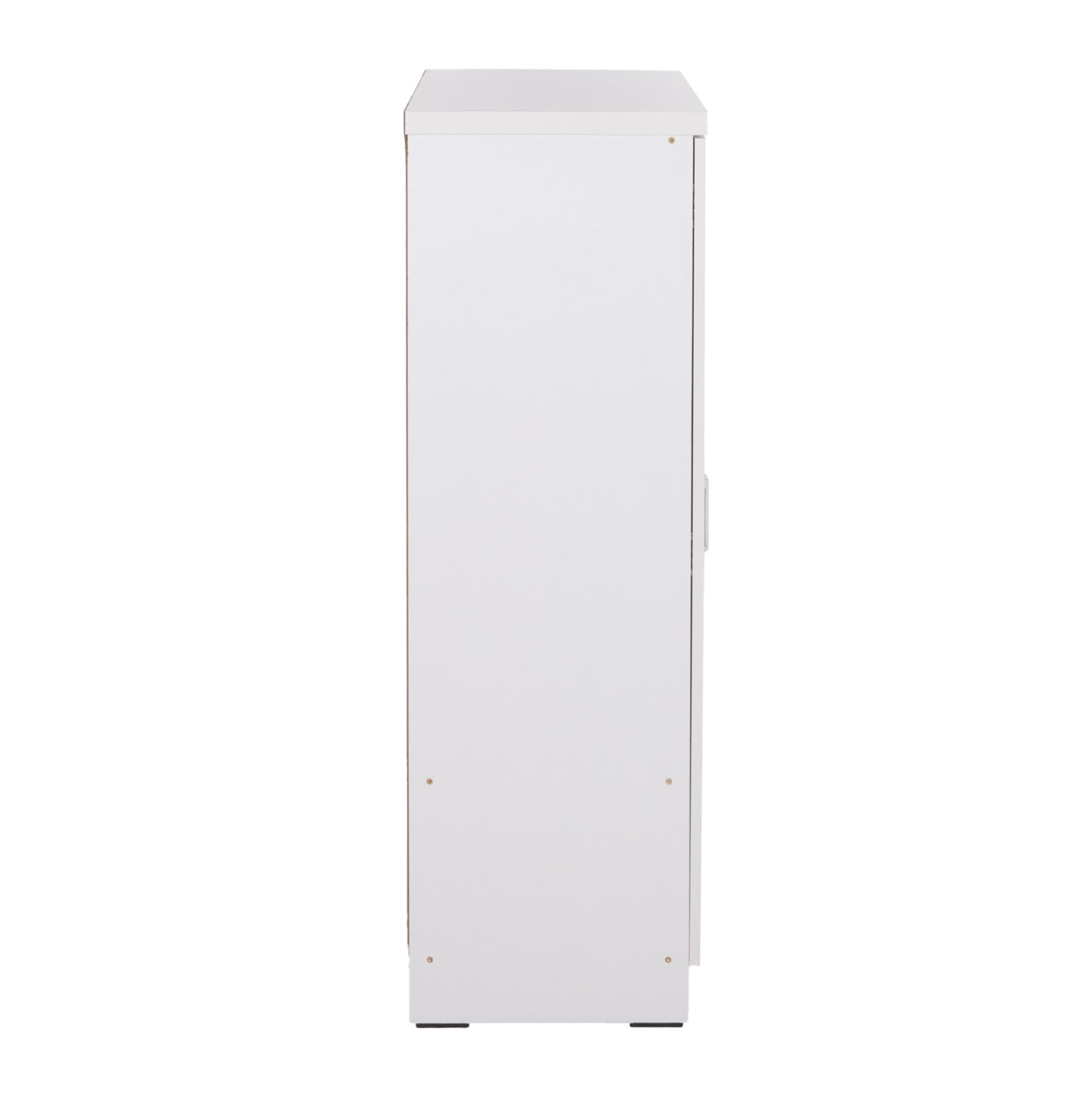 WARDROBE 3-LEAF WITH SHELVES FUENTO HM2482.02 MELAMINE IN WHITE 120-116x40x123.5Hcm