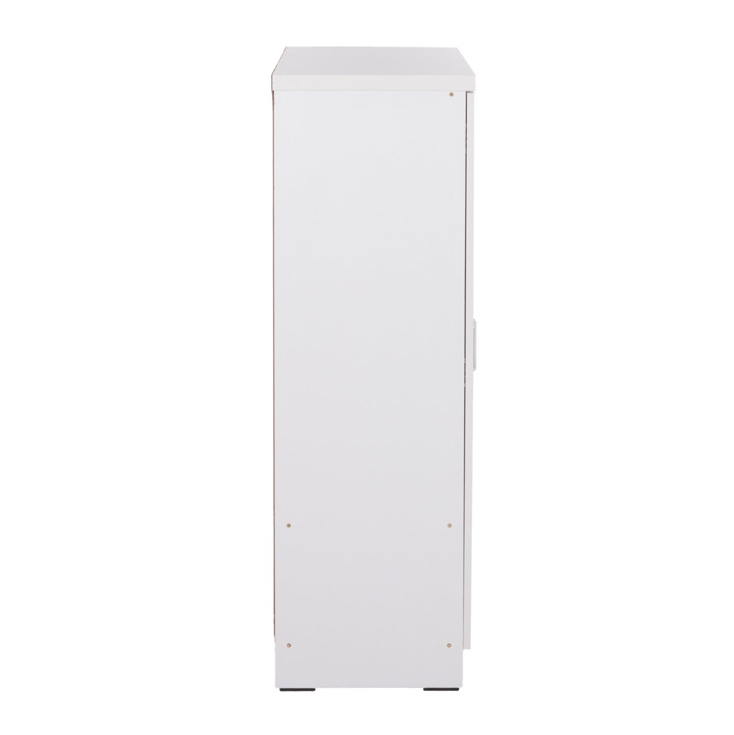 WARDROBE 3-LEAF WITH SHELVES FUENTO HM2482.02 MELAMINE IN WHITE 120-116x40x123.5Hcm