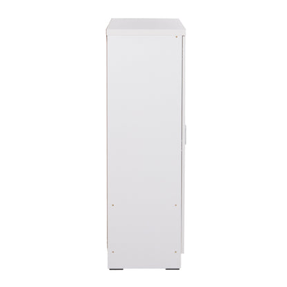 WARDROBE 3-LEAF WITH SHELVES FUENTO HM2482.02 MELAMINE IN WHITE 120-116x40x123.5Hcm