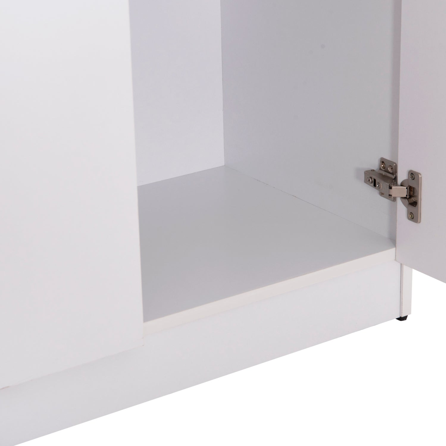 WARDROBE 3-LEAF WITH SHELVES FUENTO HM2482.02 MELAMINE IN WHITE 120-116x40x123.5Hcm