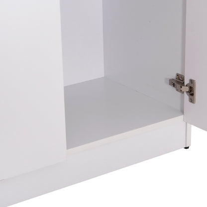 WARDROBE 3-LEAF WITH SHELVES FUENTO HM2482.02 MELAMINE IN WHITE 120-116x40x123.5Hcm