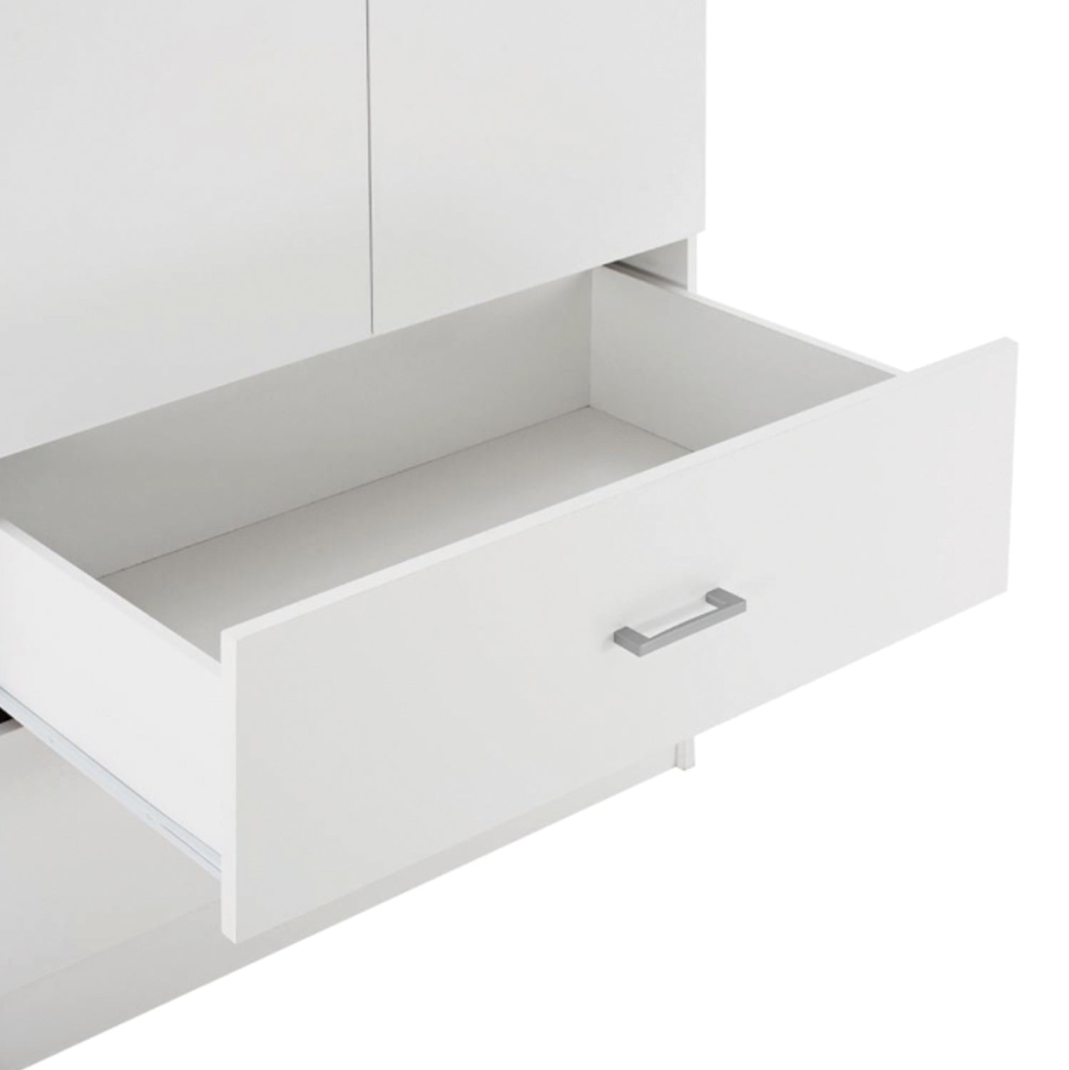 WARDROBE 4-LEAF WITH 4 DRAWERS REINA HM21258 MELAMINE IN WHITE 160x42.5x180.5Η