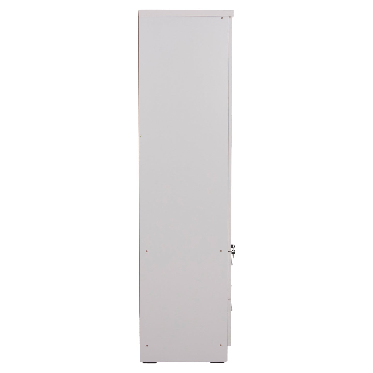 WARDROBE WITH MIRROR & SHELVES JARRY HM2485.01 MELAMINE IN WHITE 119x48x183Hcm.