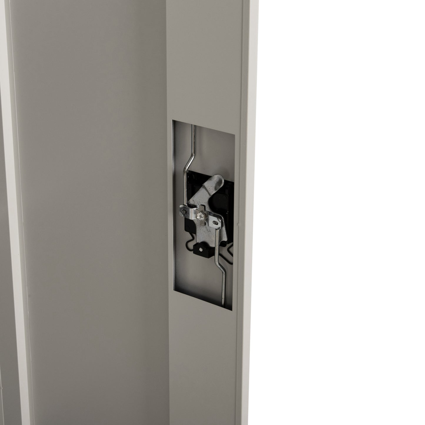 WARDROBE METALLIC DURON HM11979 2-LEAF WITH 5 STORAGE SPACES & LEGS-GREY 90Χ40Χ190Hcm.