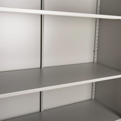 WARDROBE METALLIC DURON HM11979 2-LEAF WITH 5 STORAGE SPACES & LEGS-GREY 90Χ40Χ190Hcm.